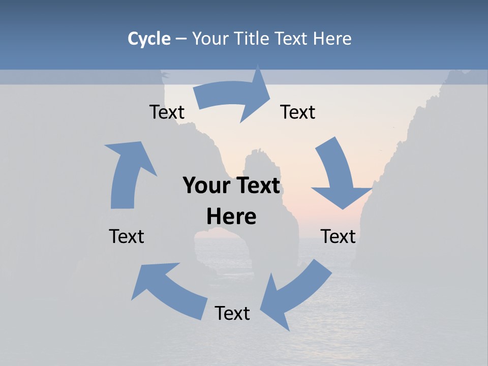 A Large Body Of Water With Rocks In The Background PowerPoint Template