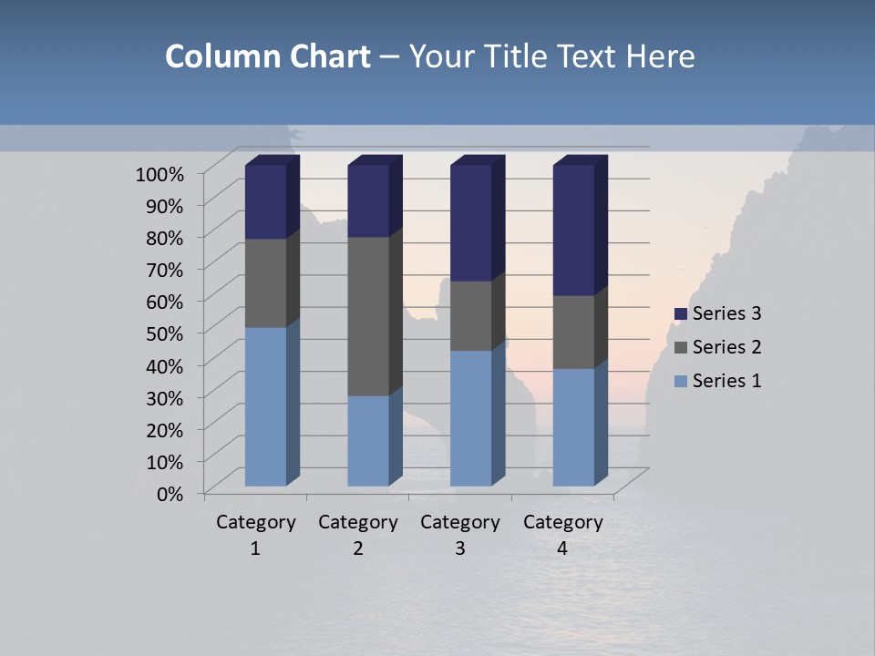 A Large Body Of Water With Rocks In The Background PowerPoint Template