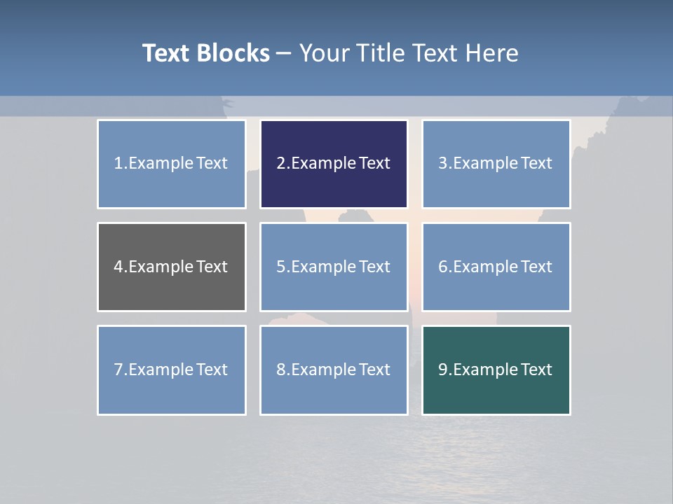 A Large Body Of Water With Rocks In The Background PowerPoint Template