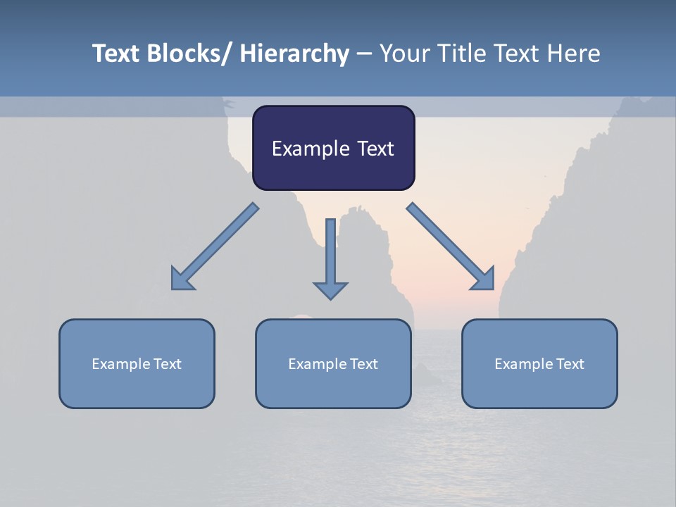 A Large Body Of Water With Rocks In The Background PowerPoint Template