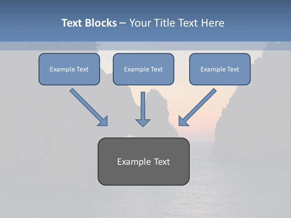 A Large Body Of Water With Rocks In The Background PowerPoint Template
