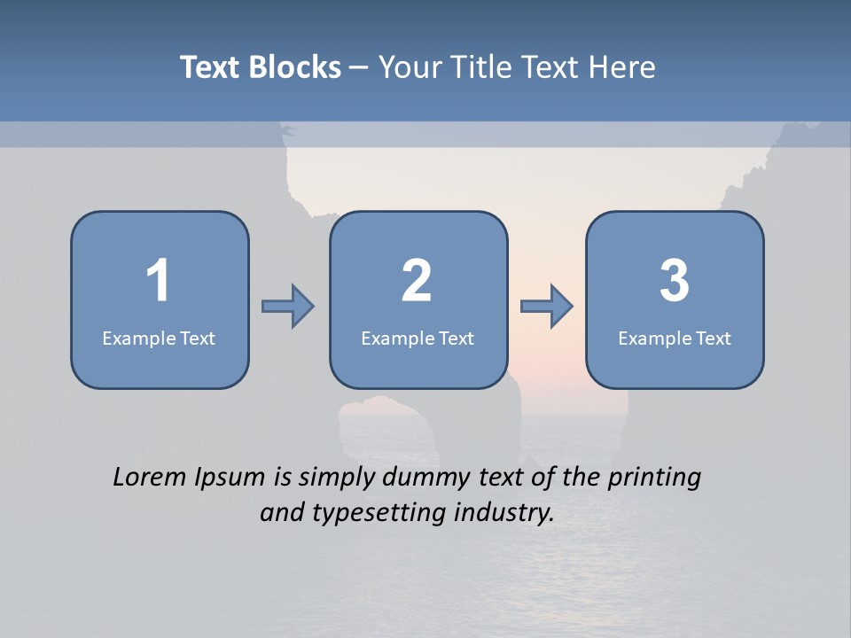 A Large Body Of Water With Rocks In The Background PowerPoint Template