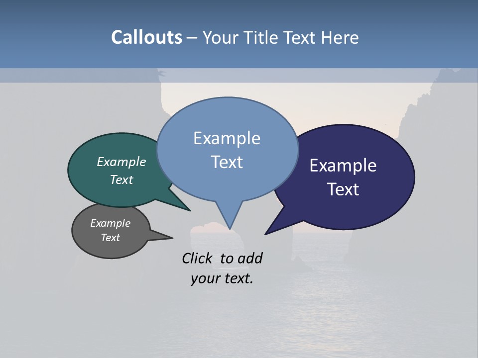 A Large Body Of Water With Rocks In The Background PowerPoint Template