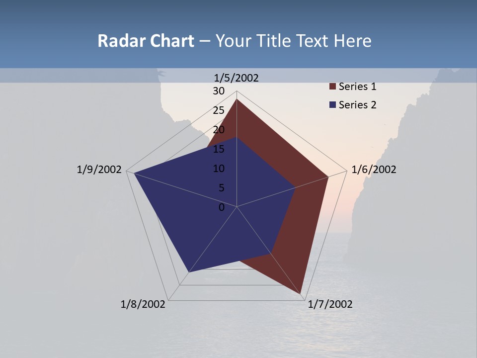 A Large Body Of Water With Rocks In The Background PowerPoint Template