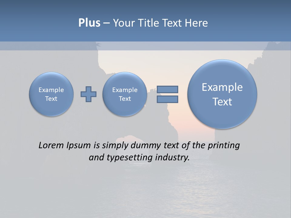 A Large Body Of Water With Rocks In The Background PowerPoint Template