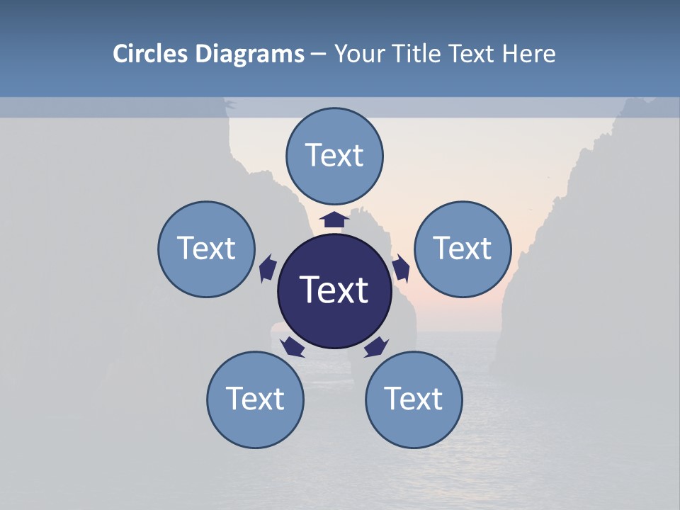 A Large Body Of Water With Rocks In The Background PowerPoint Template