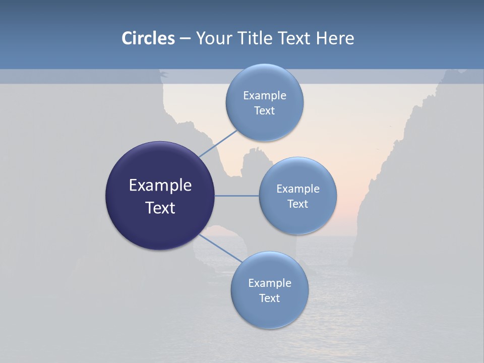 A Large Body Of Water With Rocks In The Background PowerPoint Template