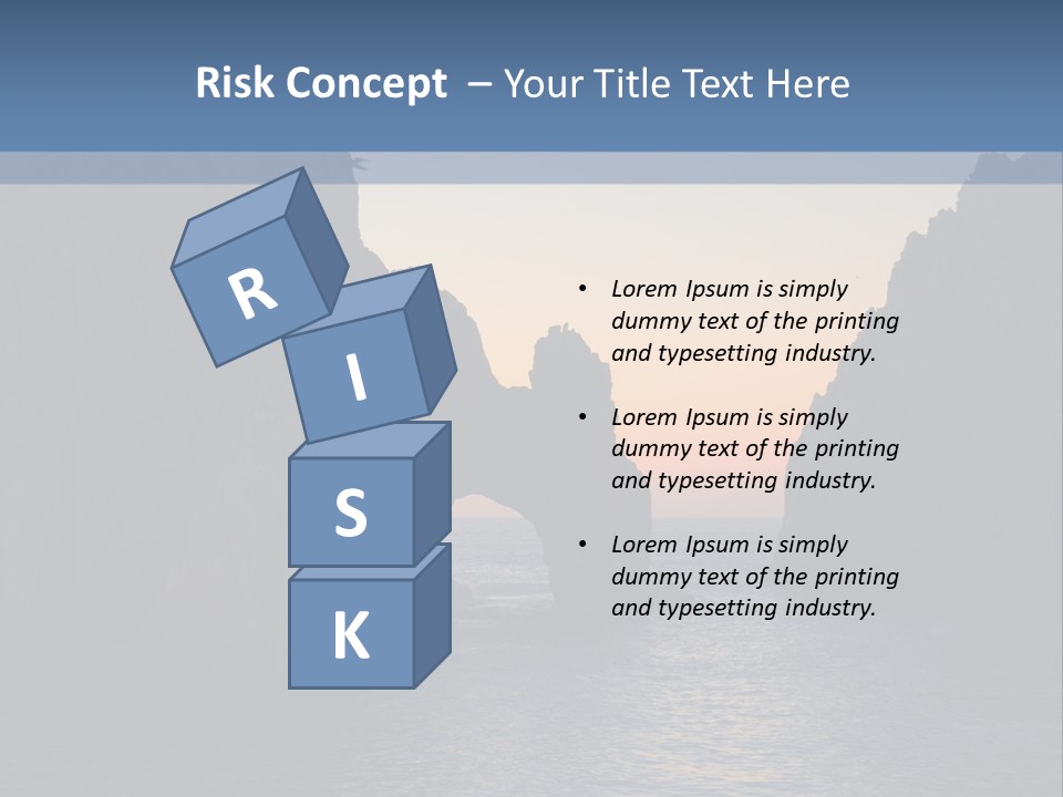 A Large Body Of Water With Rocks In The Background PowerPoint Template