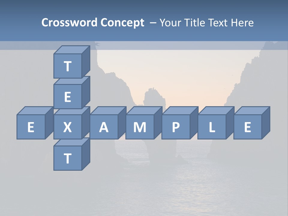 A Large Body Of Water With Rocks In The Background PowerPoint Template