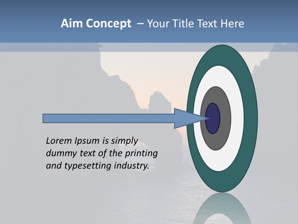 A Large Body Of Water With Rocks In The Background PowerPoint Template