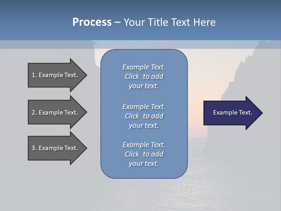A Large Body Of Water With Rocks In The Background PowerPoint Template