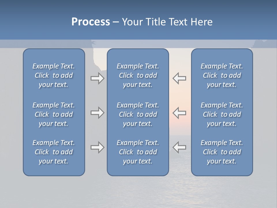 A Large Body Of Water With Rocks In The Background PowerPoint Template