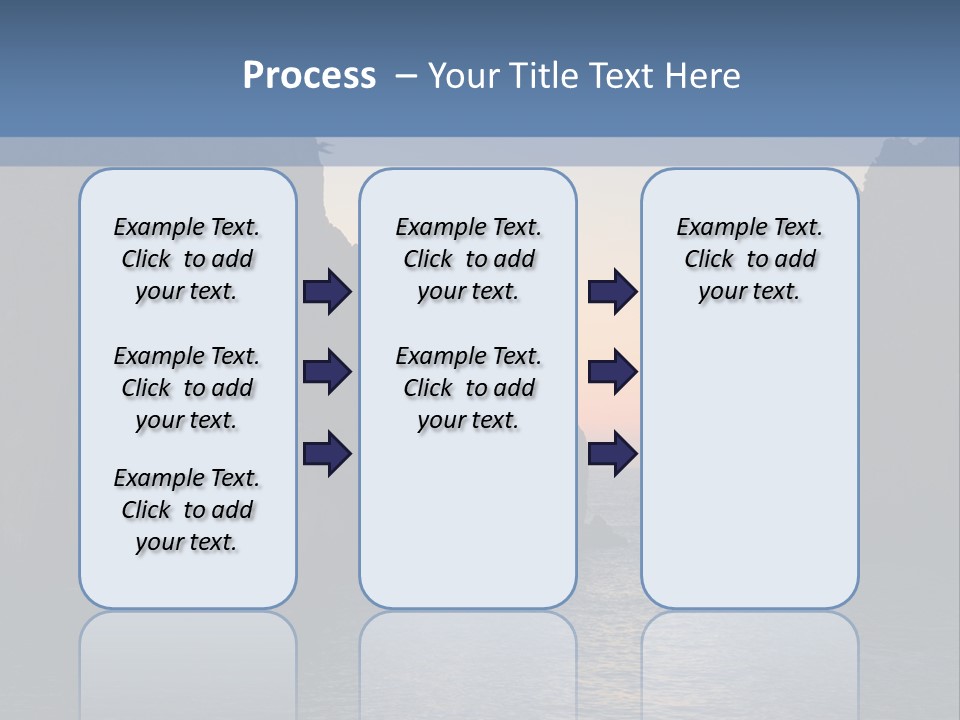 A Large Body Of Water With Rocks In The Background PowerPoint Template
