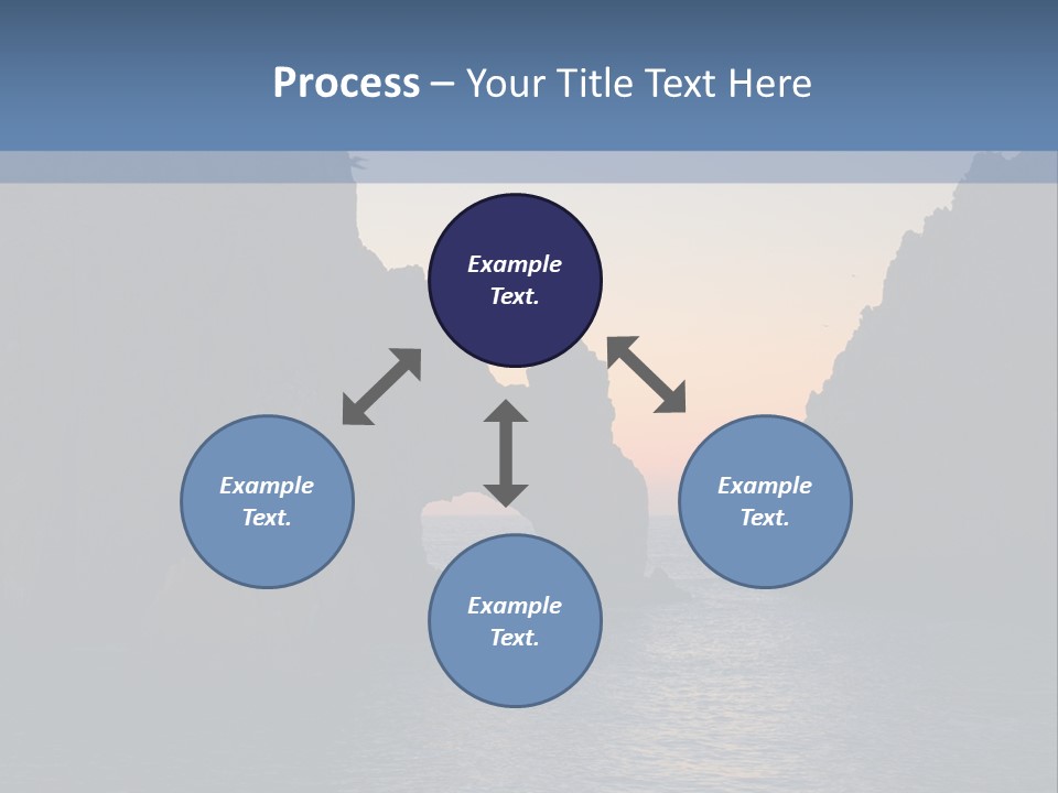 A Large Body Of Water With Rocks In The Background PowerPoint Template