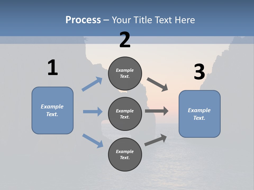 A Large Body Of Water With Rocks In The Background PowerPoint Template