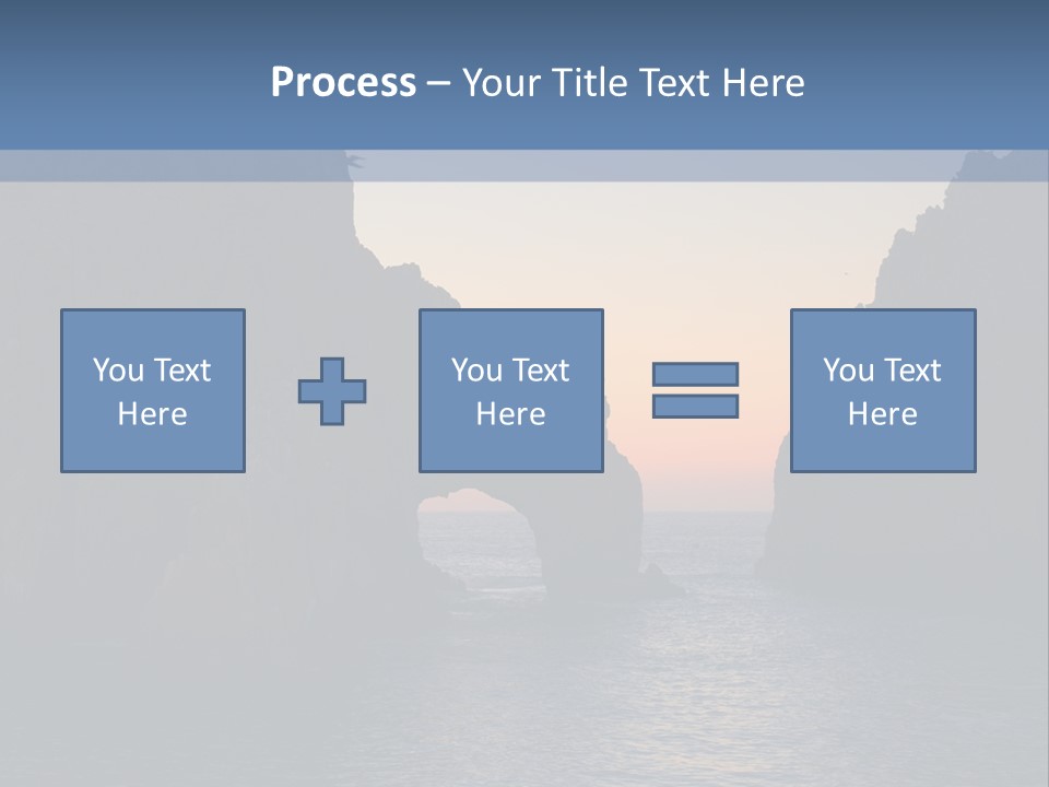 A Large Body Of Water With Rocks In The Background PowerPoint Template