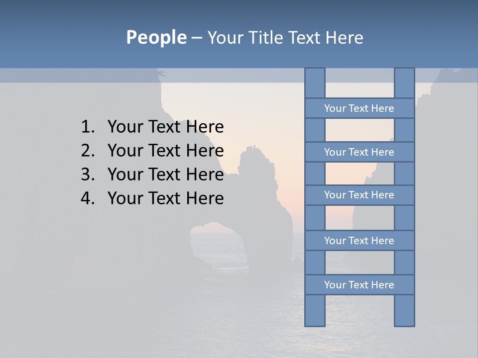 A Large Body Of Water With Rocks In The Background PowerPoint Template