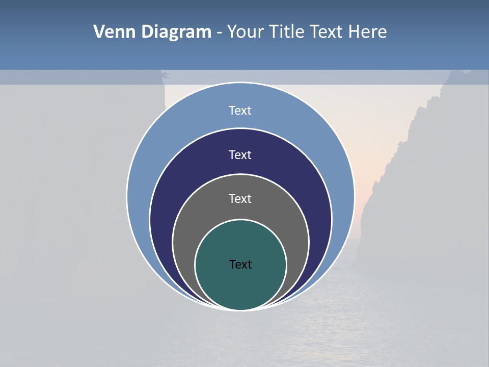 A Large Body Of Water With Rocks In The Background PowerPoint Template