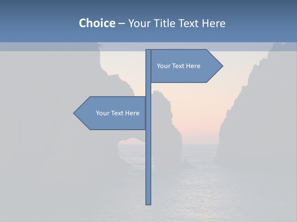 A Large Body Of Water With Rocks In The Background PowerPoint Template