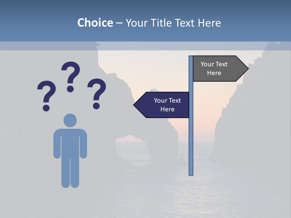 A Large Body Of Water With Rocks In The Background PowerPoint Template