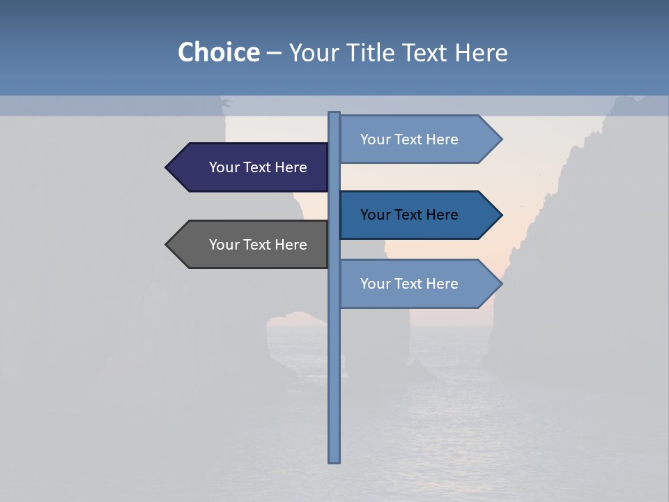 A Large Body Of Water With Rocks In The Background PowerPoint Template