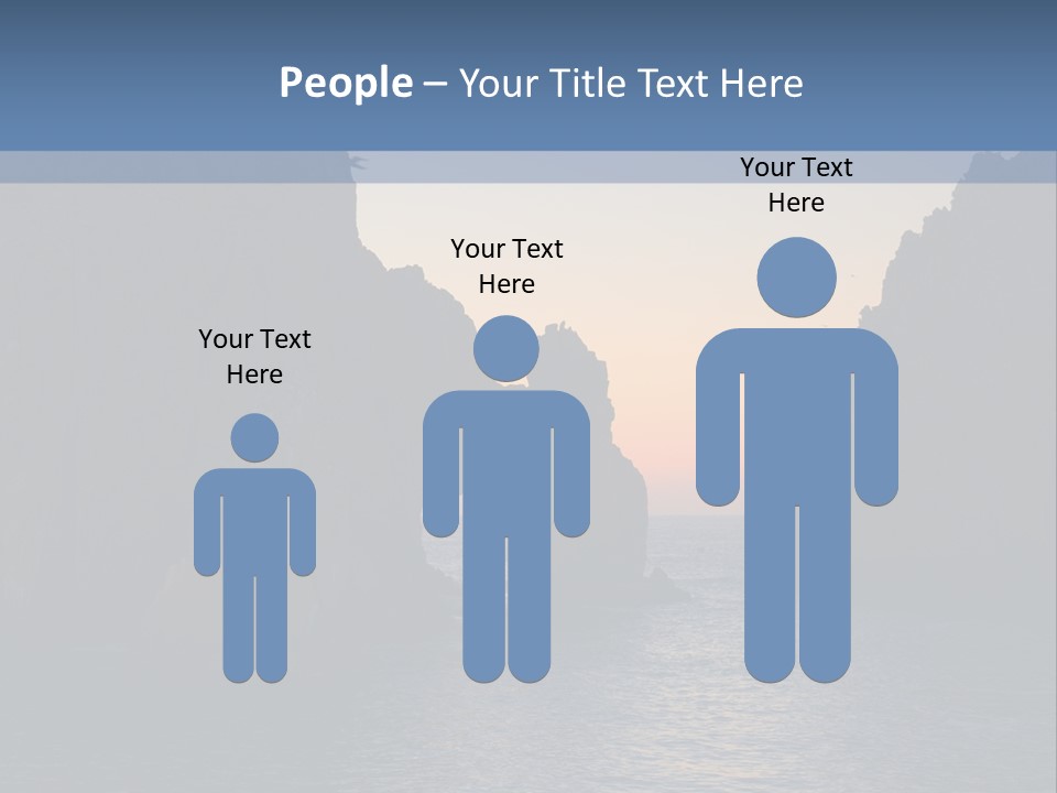 A Large Body Of Water With Rocks In The Background PowerPoint Template