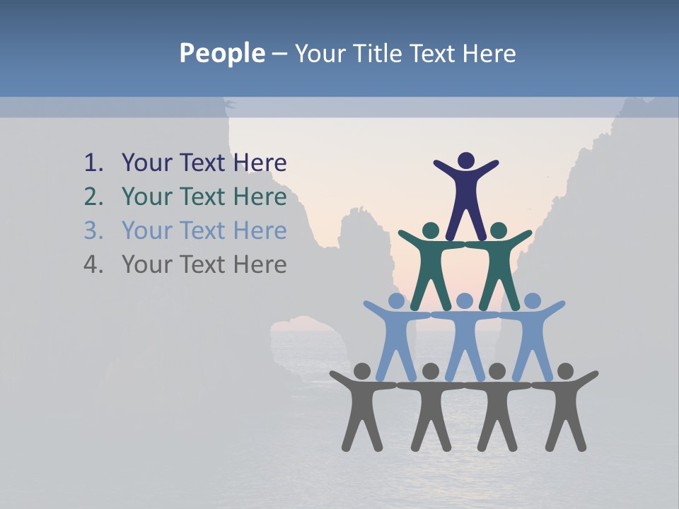 A Large Body Of Water With Rocks In The Background PowerPoint Template