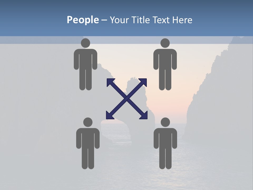 A Large Body Of Water With Rocks In The Background PowerPoint Template