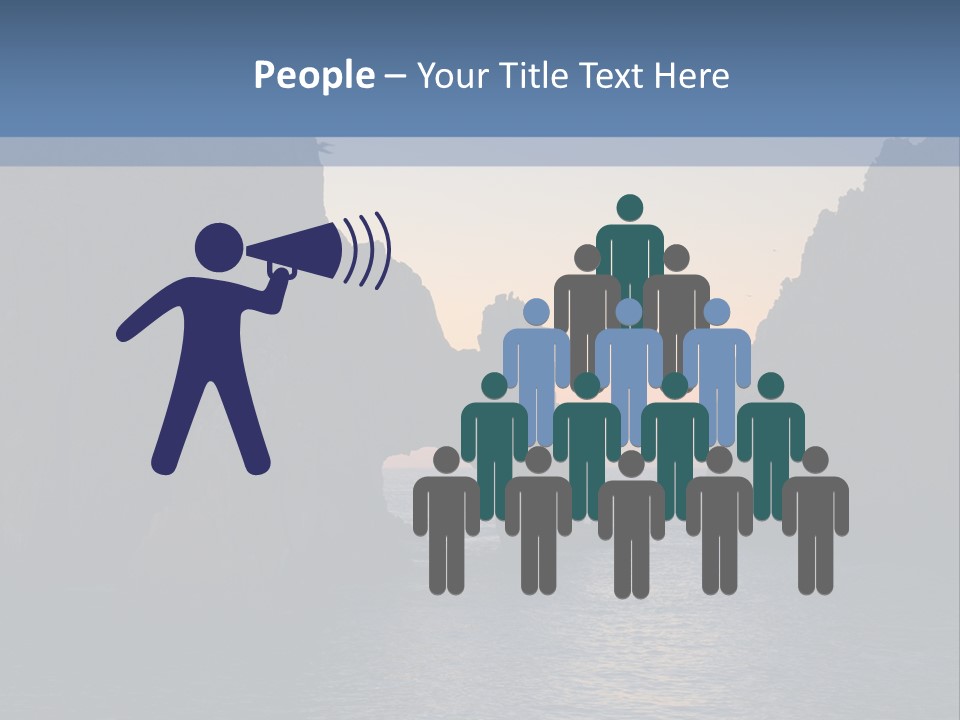 A Large Body Of Water With Rocks In The Background PowerPoint Template