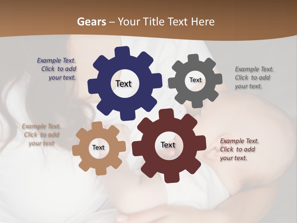 A Woman Holding A Baby In Her Arms PowerPoint Template