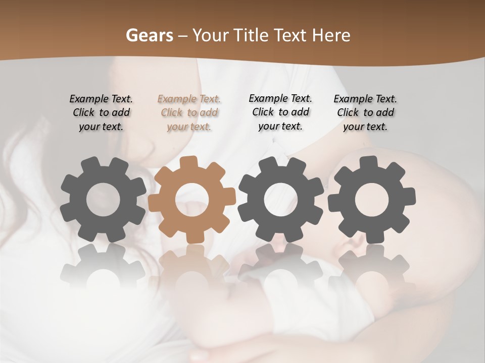 A Woman Holding A Baby In Her Arms PowerPoint Template