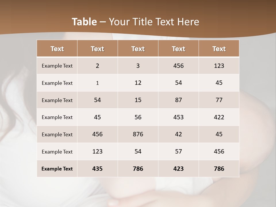 A Woman Holding A Baby In Her Arms PowerPoint Template