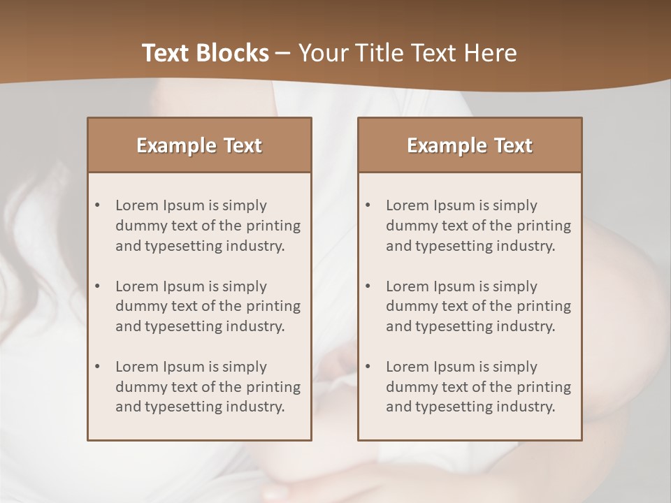 A Woman Holding A Baby In Her Arms PowerPoint Template