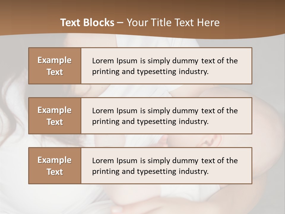 A Woman Holding A Baby In Her Arms PowerPoint Template