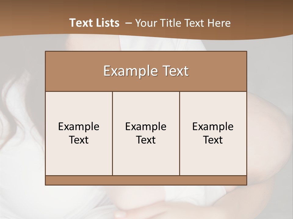 A Woman Holding A Baby In Her Arms PowerPoint Template