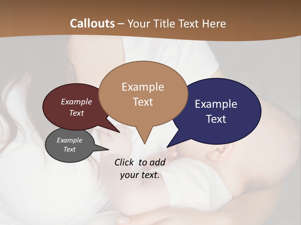 A Woman Holding A Baby In Her Arms PowerPoint Template