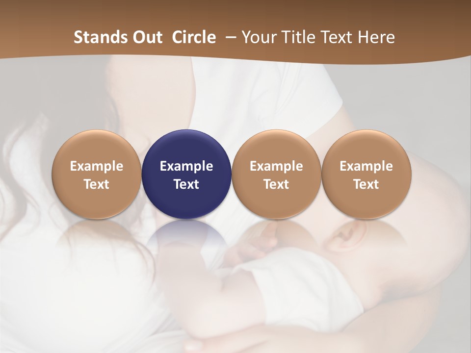 A Woman Holding A Baby In Her Arms PowerPoint Template