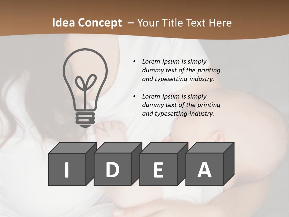 A Woman Holding A Baby In Her Arms PowerPoint Template