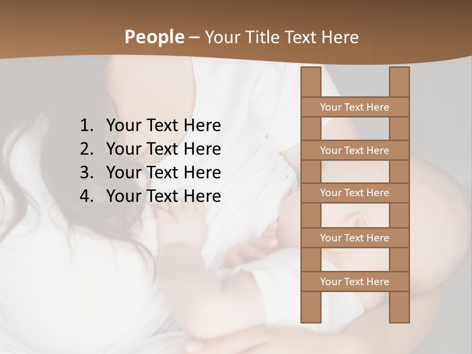 A Woman Holding A Baby In Her Arms PowerPoint Template