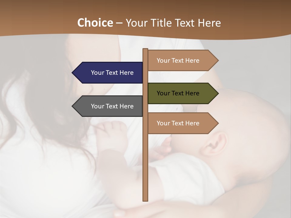 A Woman Holding A Baby In Her Arms PowerPoint Template