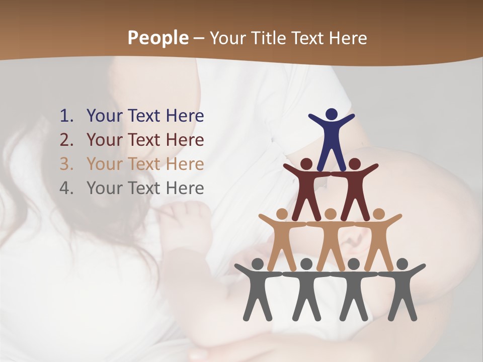 A Woman Holding A Baby In Her Arms PowerPoint Template