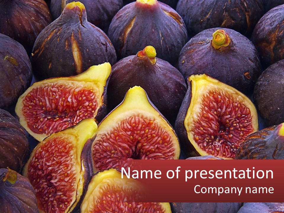 A Large Group Of Figs With The Words Name Of Presentation PowerPoint Template