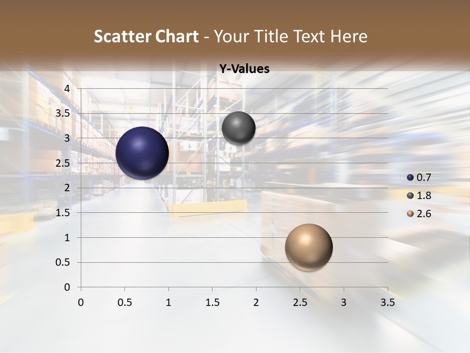 A Blurry Image Of A Warehouse Filled With Boxes PowerPoint Template
