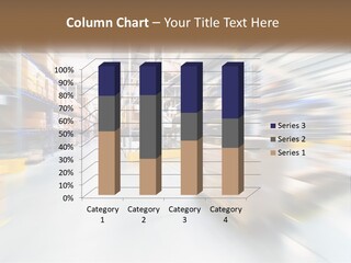 A Blurry Image Of A Warehouse Filled With Boxes PowerPoint Template