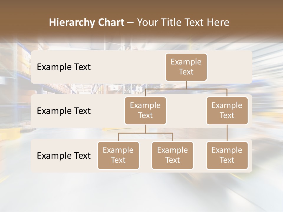 A Blurry Image Of A Warehouse Filled With Boxes PowerPoint Template