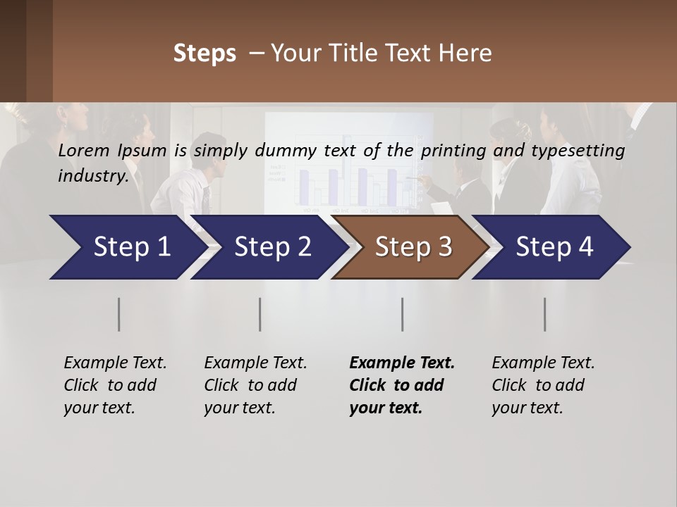A Group Of People Sitting Around A Conference Table PowerPoint Template