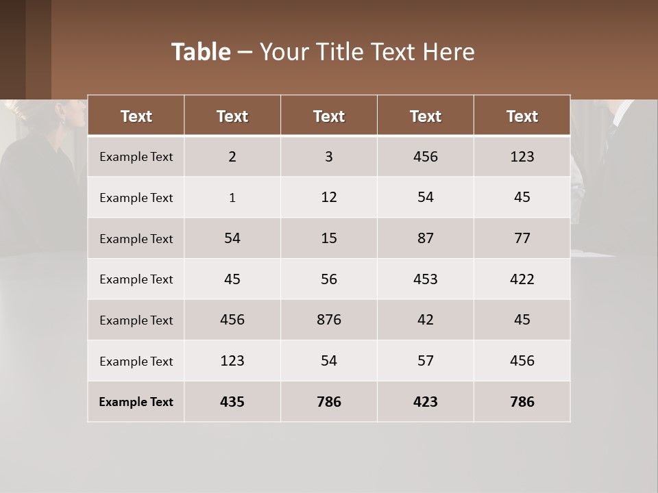 A Group Of People Sitting Around A Conference Table PowerPoint Template