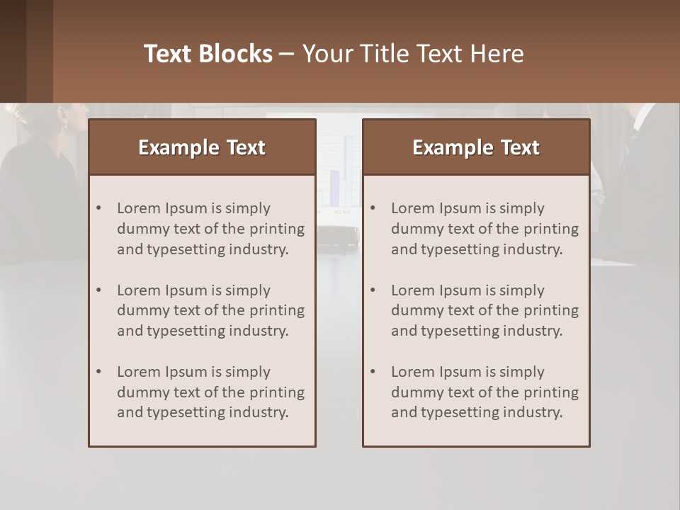 A Group Of People Sitting Around A Conference Table PowerPoint Template