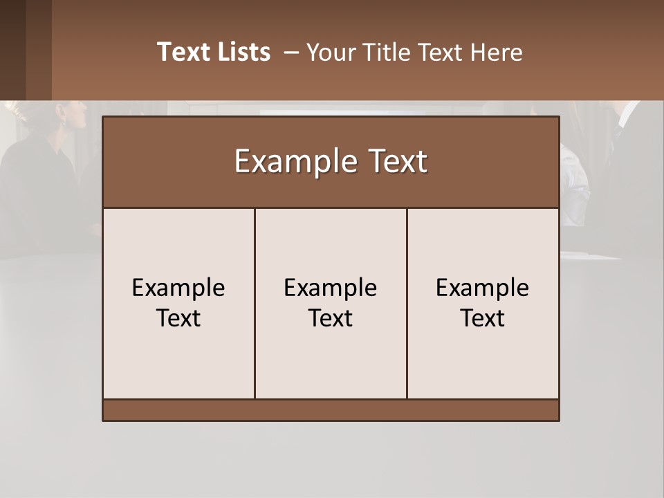 A Group Of People Sitting Around A Conference Table PowerPoint Template
