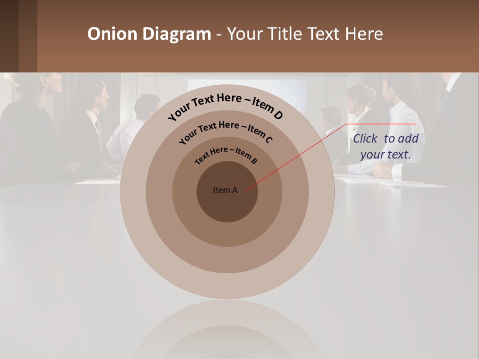 A Group Of People Sitting Around A Conference Table PowerPoint Template